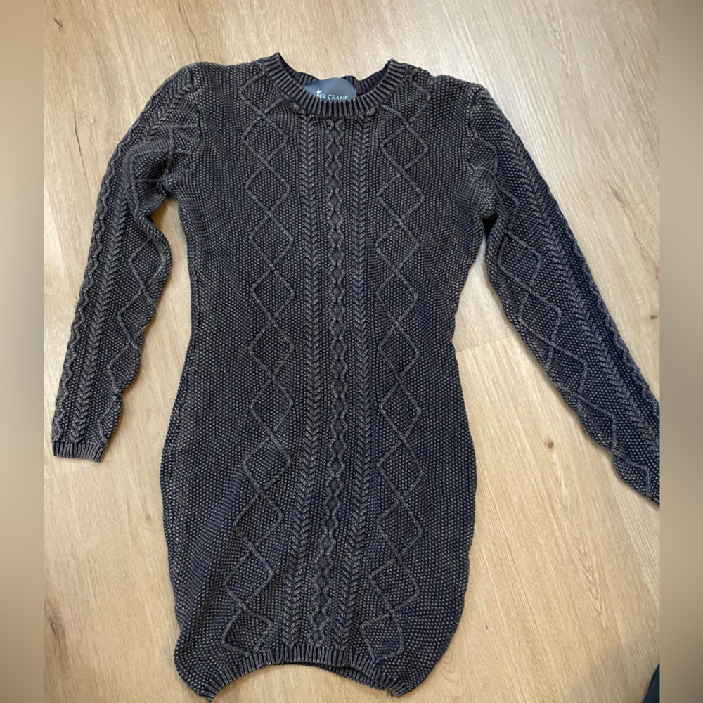 paper crane sweater dress